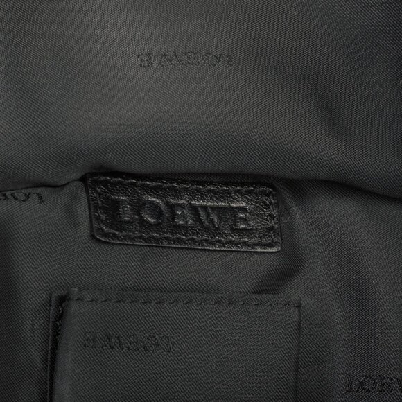 Loewe Nappa Aire Metallic Black Sheep Skin Anagram Handbag - Picture 12 of 12